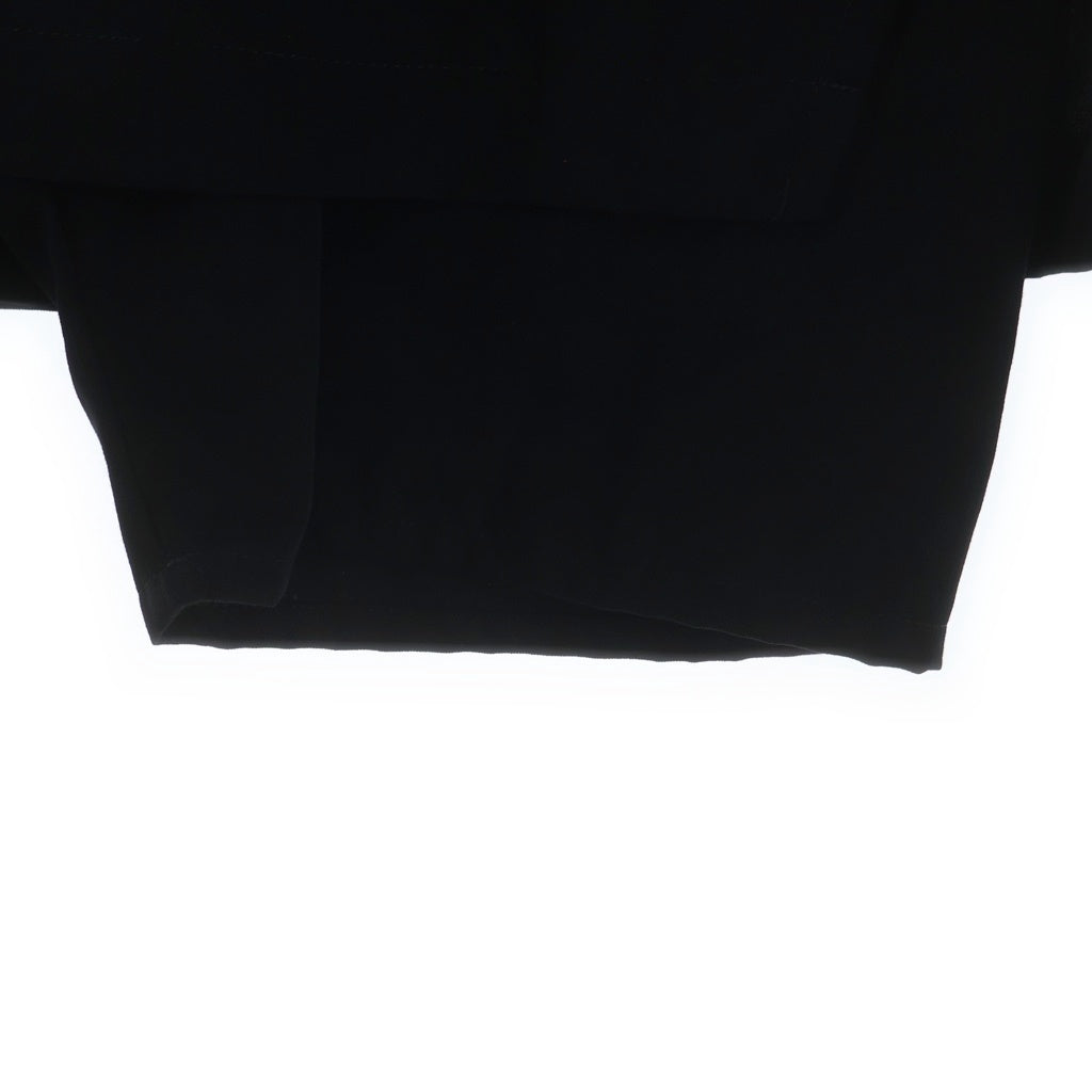 Yohji Yamamoto POUR HOMME(ヨウジヤマモト プールオム) 14SS ギャバジンラップパンツ イージースラックスパンツ ショーツ ブラック