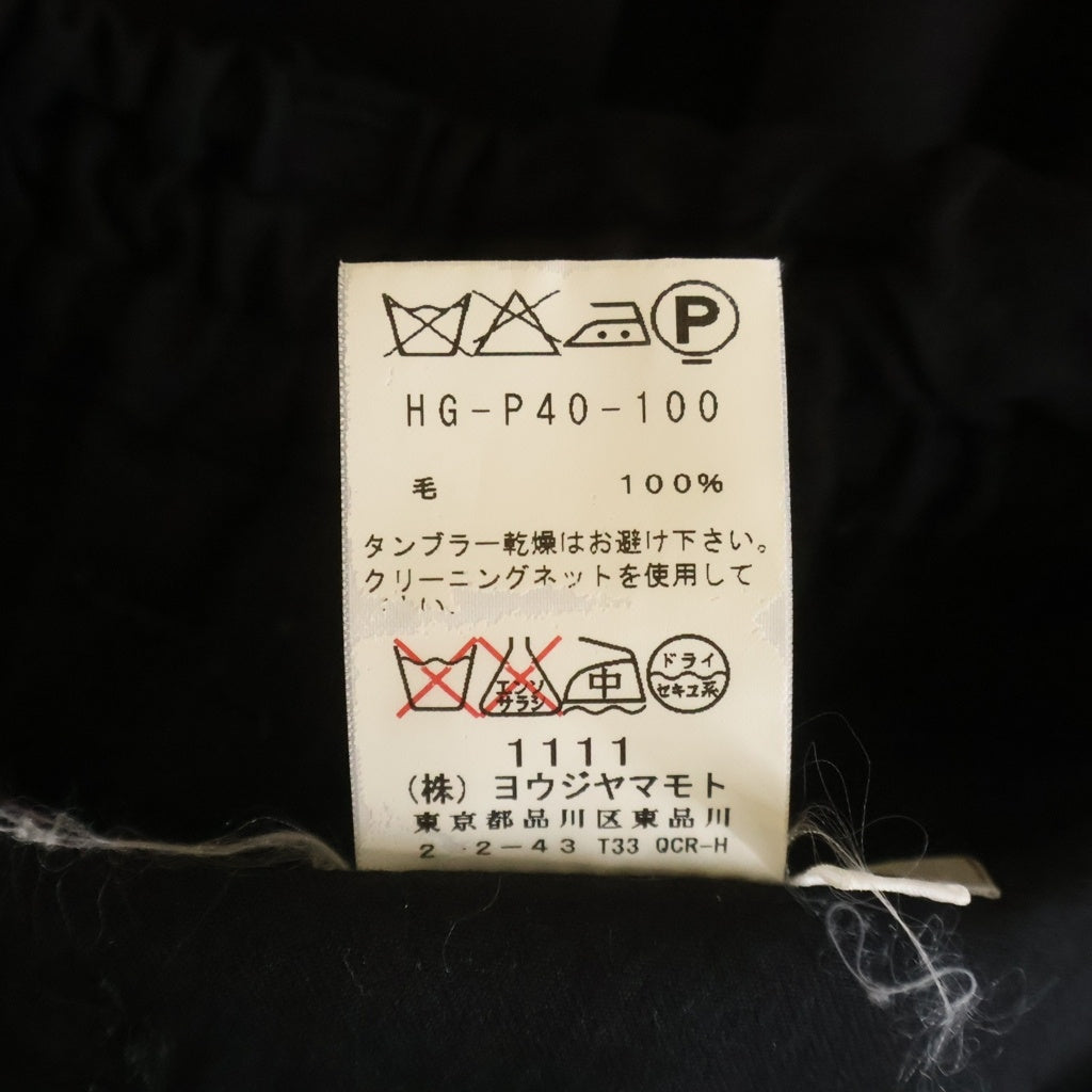 Yohji Yamamoto POUR HOMME(ヨウジヤマモト プールオム) 14SS ギャバジンラップパンツ イージースラックスパンツ ショーツ ブラック