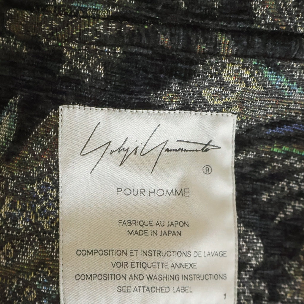 Yohji Yamamoto POUR HOMME(ヨウジヤマモト プールオム) 23AW ゴブラン柄スタンドカラーコート ロングコート マルチカラー