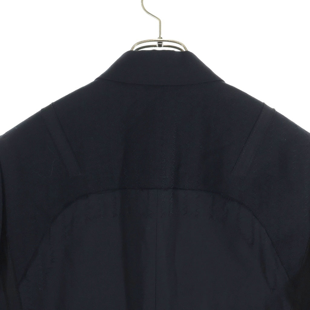 UNDERCOVER(アンダーカバー) 25AW コーデュラW Ny毛芯表出ジャケット ツギハギデザインテーラードジャケット ブラック UC2E4104