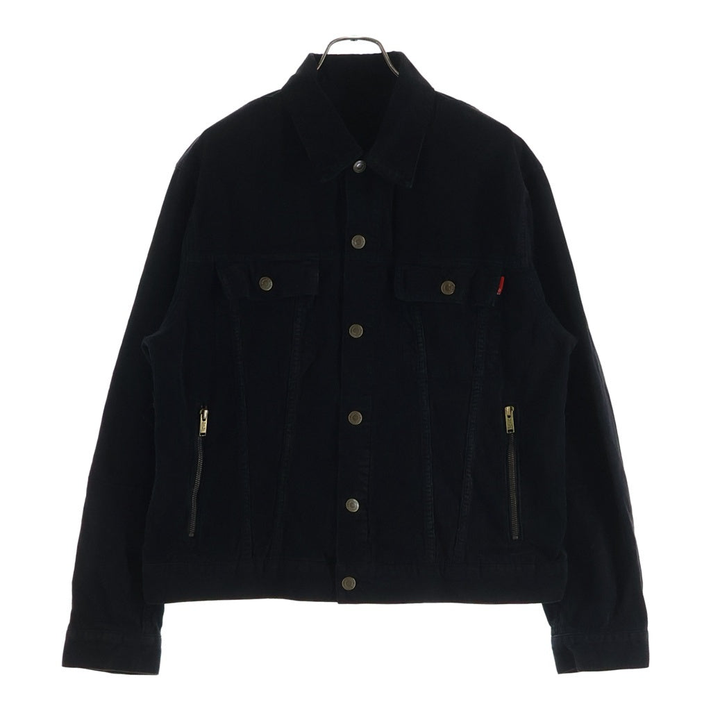UNDERCOVER(アンダーカバー) 25AW 後JQ切替硫化コーデュロイジャケット ブラック UC2E4209-1