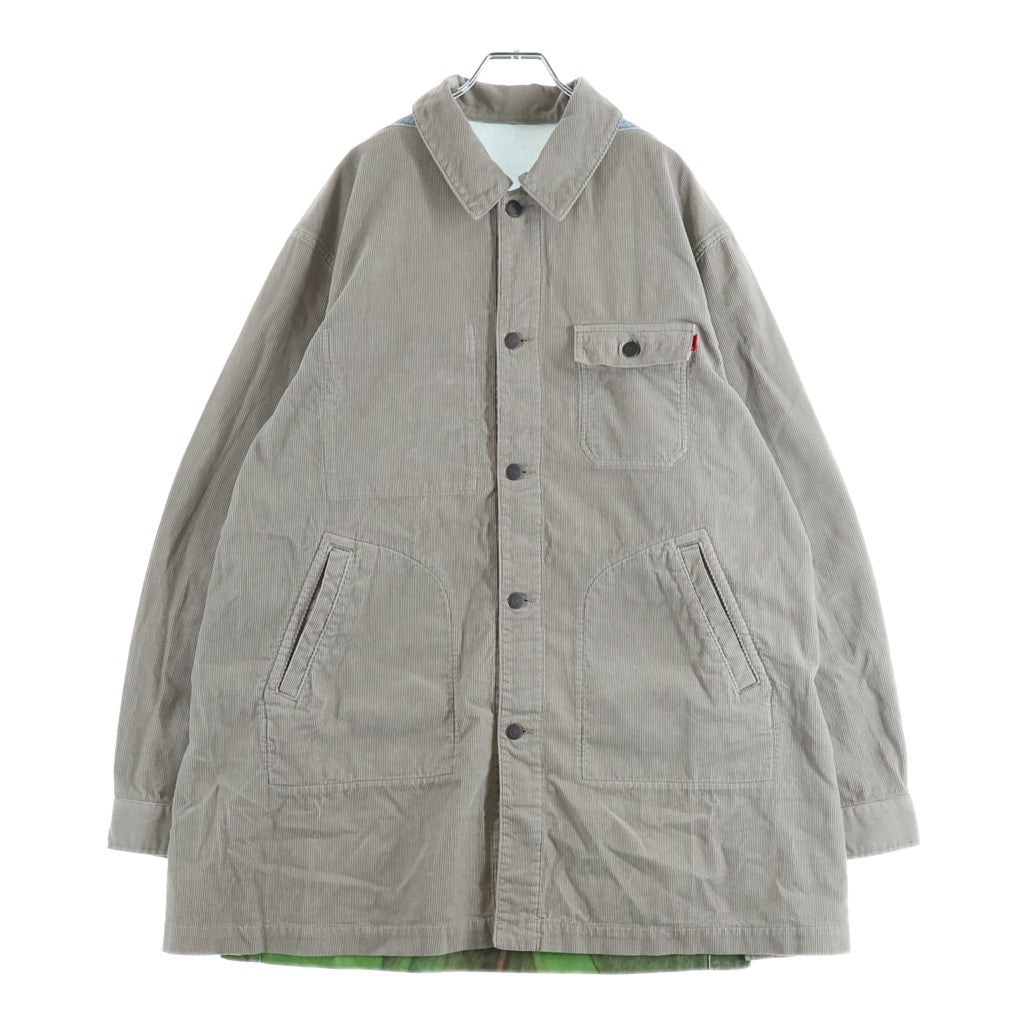 UNDERCOVER(アンダーカバー) 25AW 後総柄コーデュロイ ロング カバーオール ジャケット ベージュ