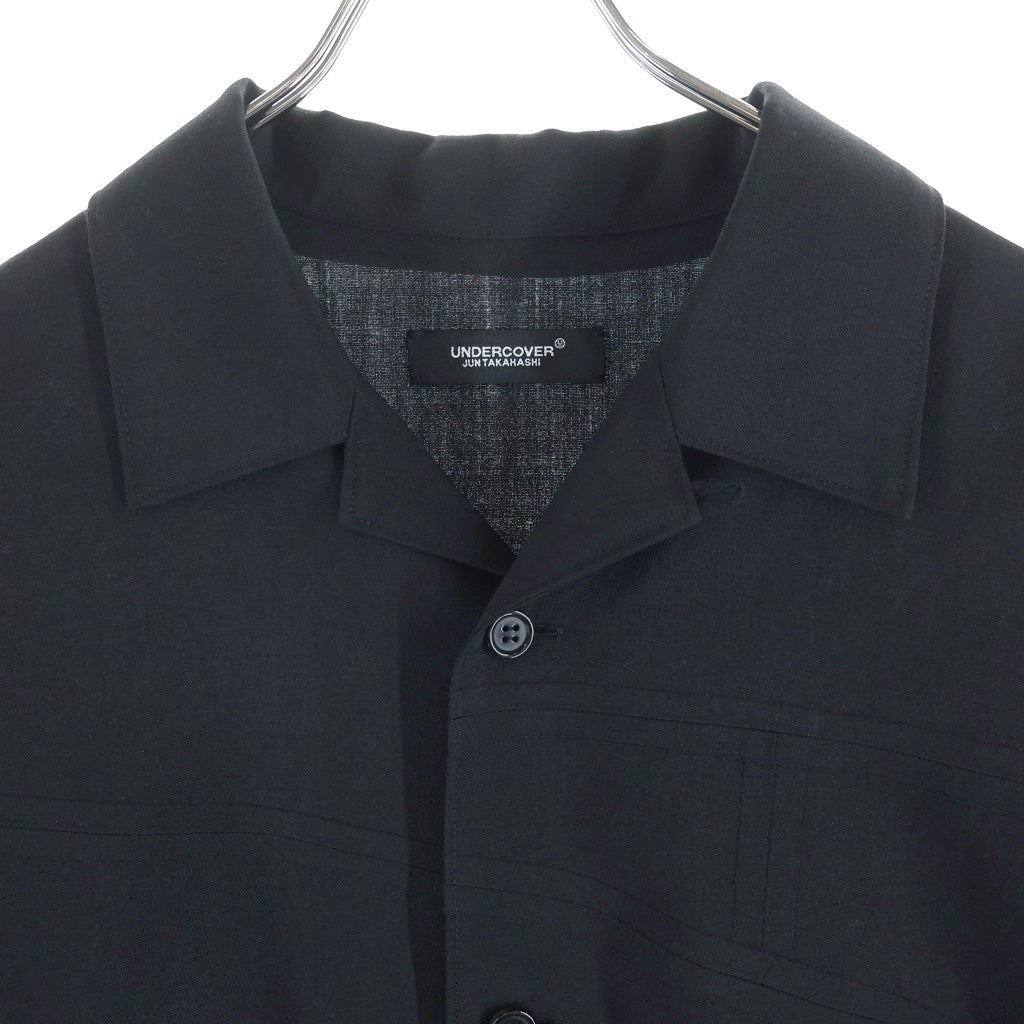 UNDERCOVER(アンダーカバー) 25AW L/S Wool Shirt 長袖シャツ ブラック UC2E4216