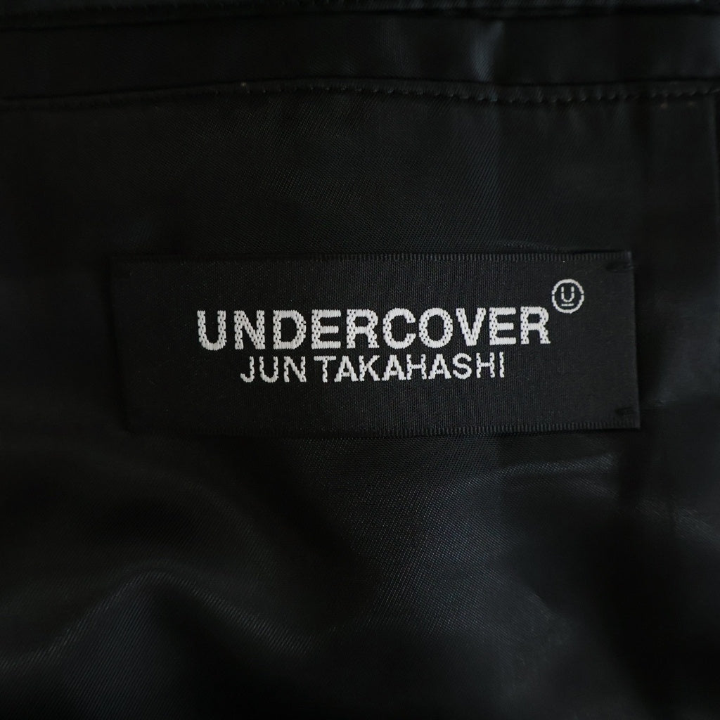 UNDERCOVER(アンダーカバー) 25AW モヘヤポプリンランダムハギ 圧着シーム ステンカラーコート ブラック UC2E4307