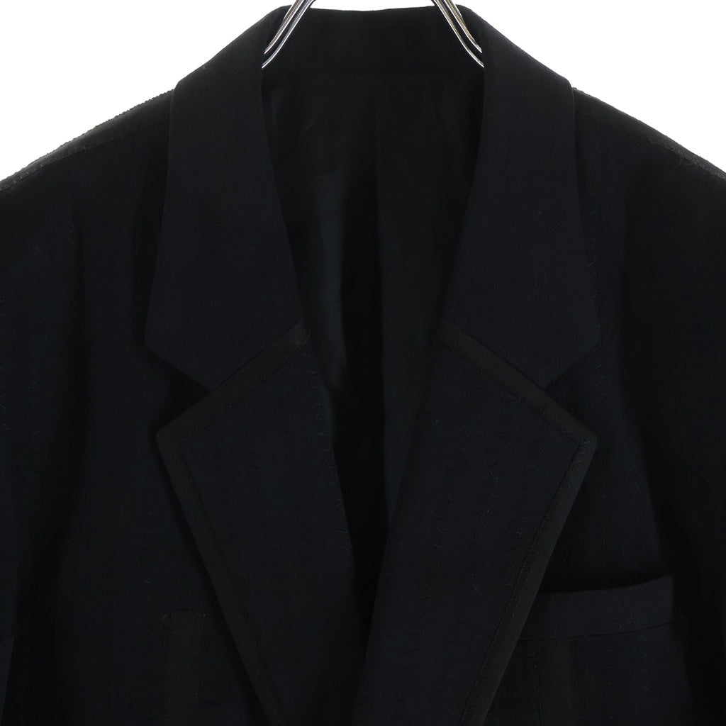 UNDERCOVER(アンダーカバー) 25AW コーデュラW Ny毛芯表出ジャケット テーラードジャケット ブラック