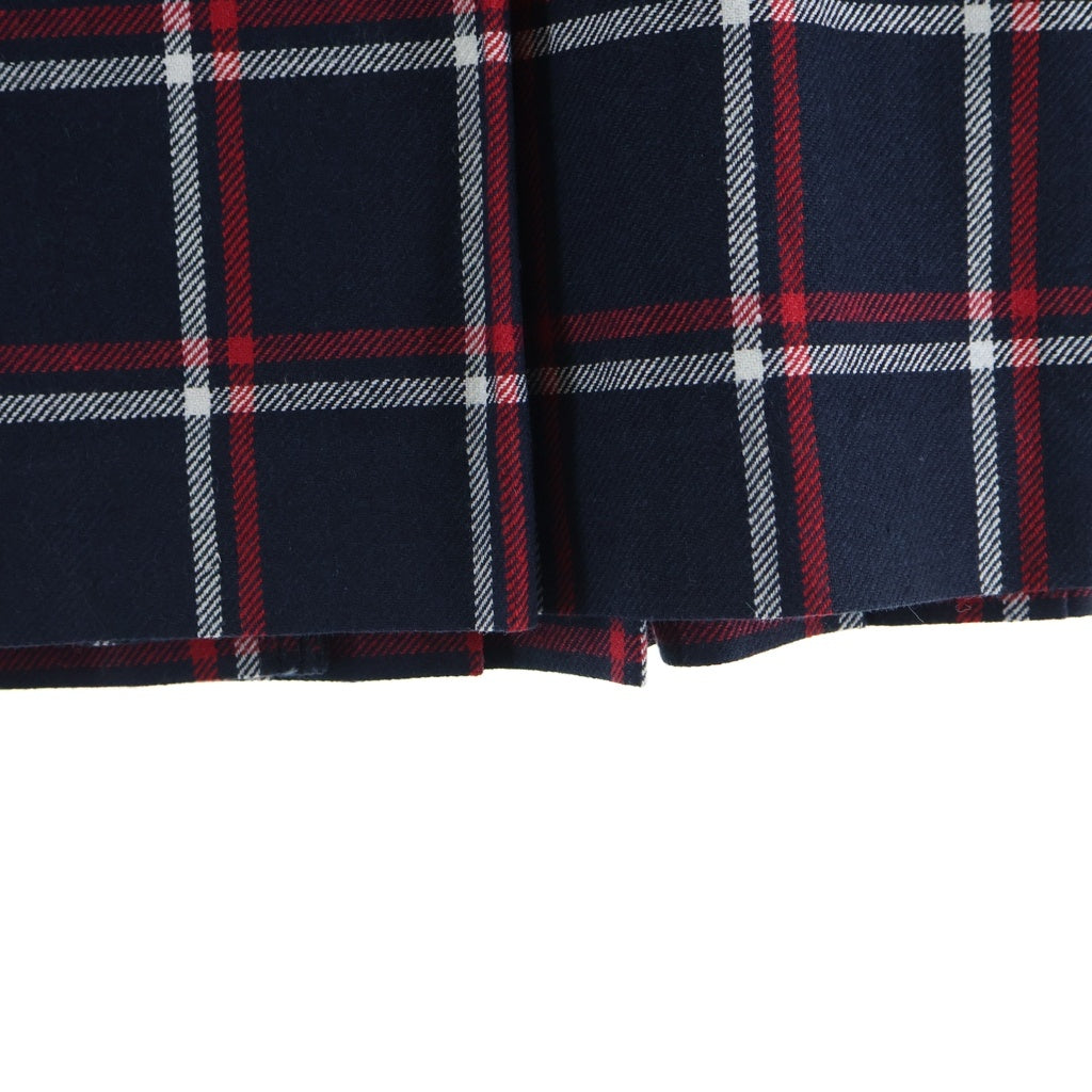 UNDERCOVER(アンダーカバー) 25AW プリーツチェックスカート ネイビー/レッド レディース