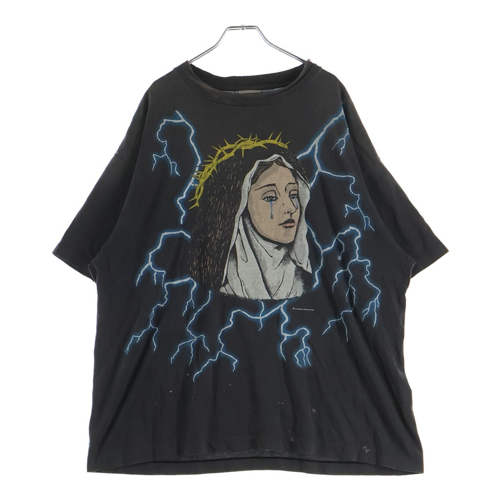 SAINT MICHAEL(セントマイケル) 25SS MARIA TEE マリア グラフィック半袖Tシャツ カットソー ブラック