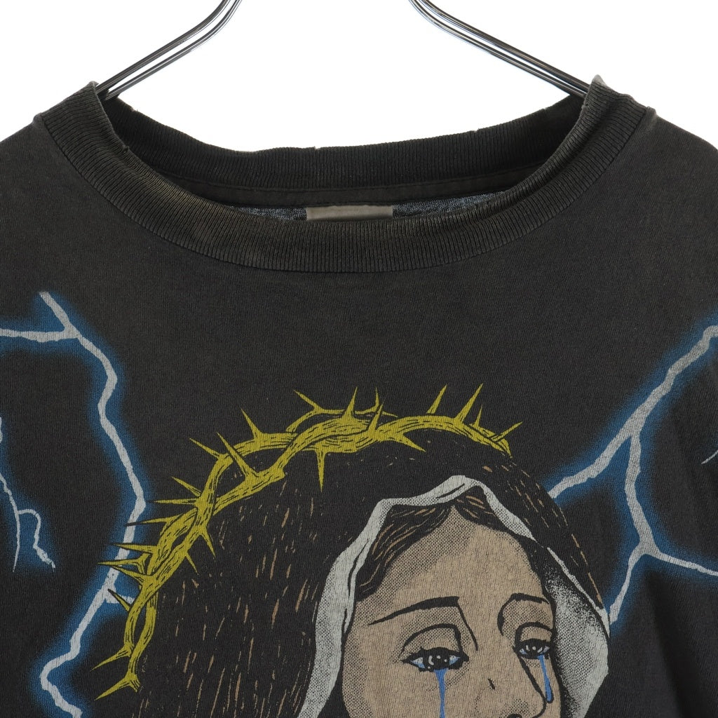 SAINT MICHAEL(セントマイケル) 25SS MARIA TEE マリア グラフィック半袖Tシャツ カットソー ブラック