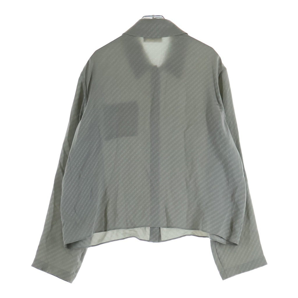 CELINE(セリーヌ) トリオンフ総柄 シルク長袖シャツ グレー 2B628130R
