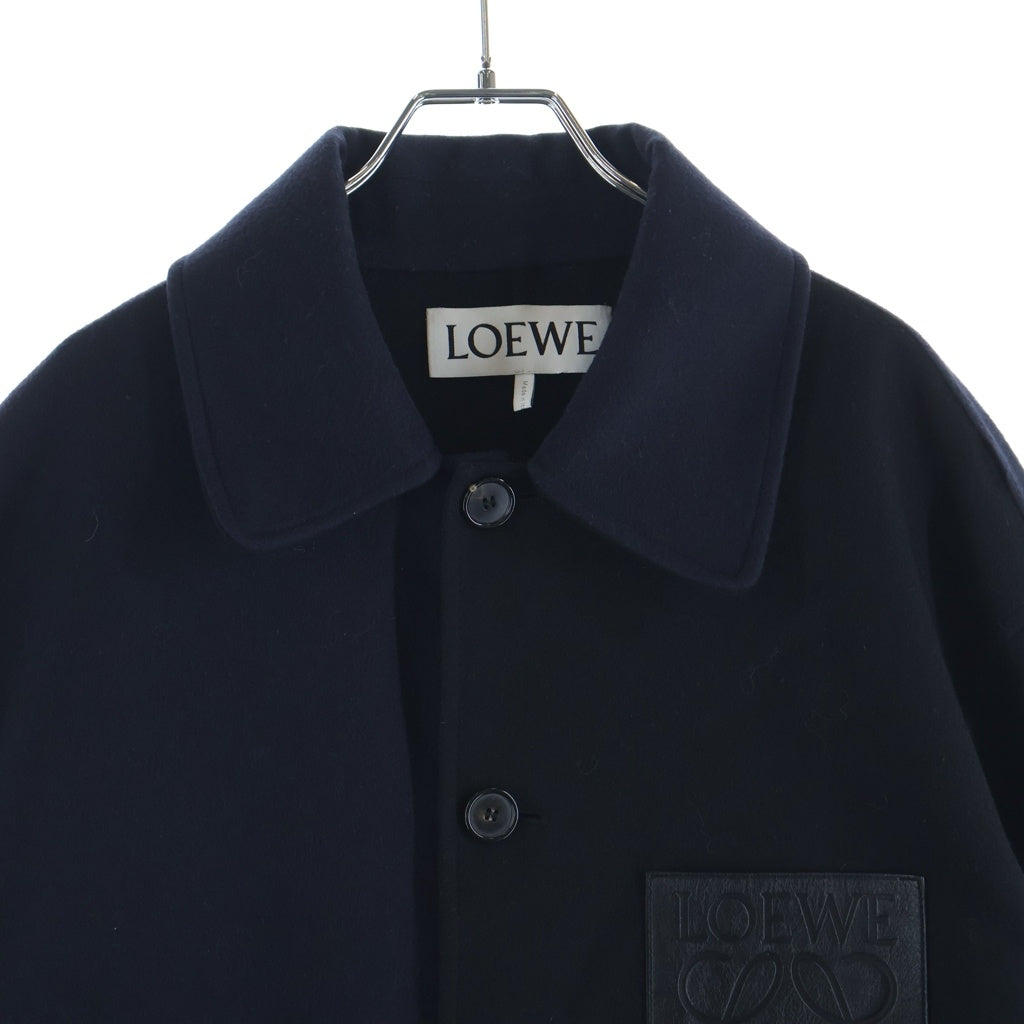 LOEWE(ロエベ) WORKWEAR JACKET アナグラムロゴ ウール ワークウェアジャケット ネイビー/ブラック H526Y02W11