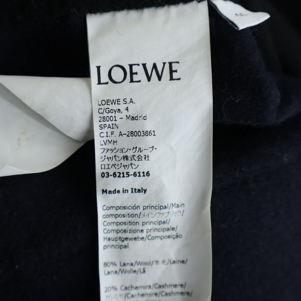 LOEWE(ロエベ) WORKWEAR JACKET アナグラムロゴ ウール ワークウェアジャケット ネイビー/ブラック H526Y02W11