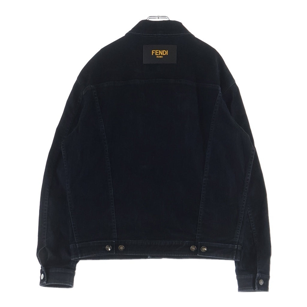 FENDI(フェンディ) ズッカ柄 FFモチーフ デニムジャケット ブラック FW0428 AE1Y