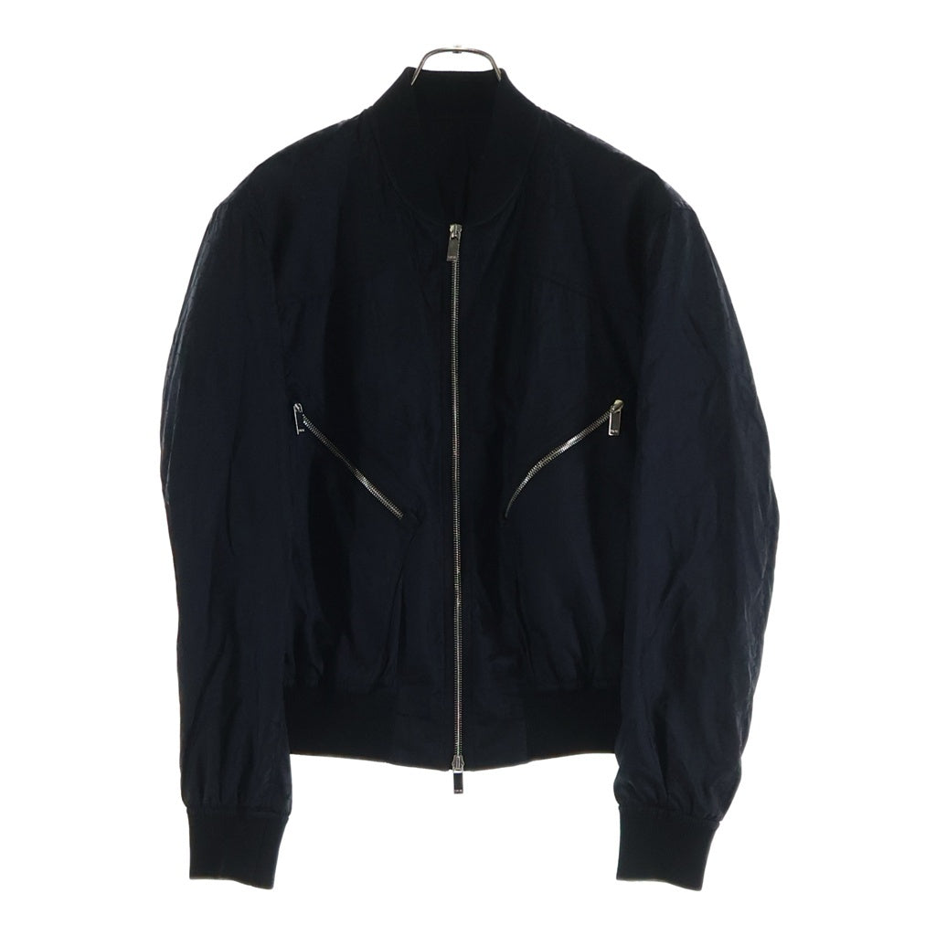 DIOR(ディオール) 19AW オブリーク総柄 ナイロン ジップアップジャケット MA1ブルゾン ブラック 933C410C4462