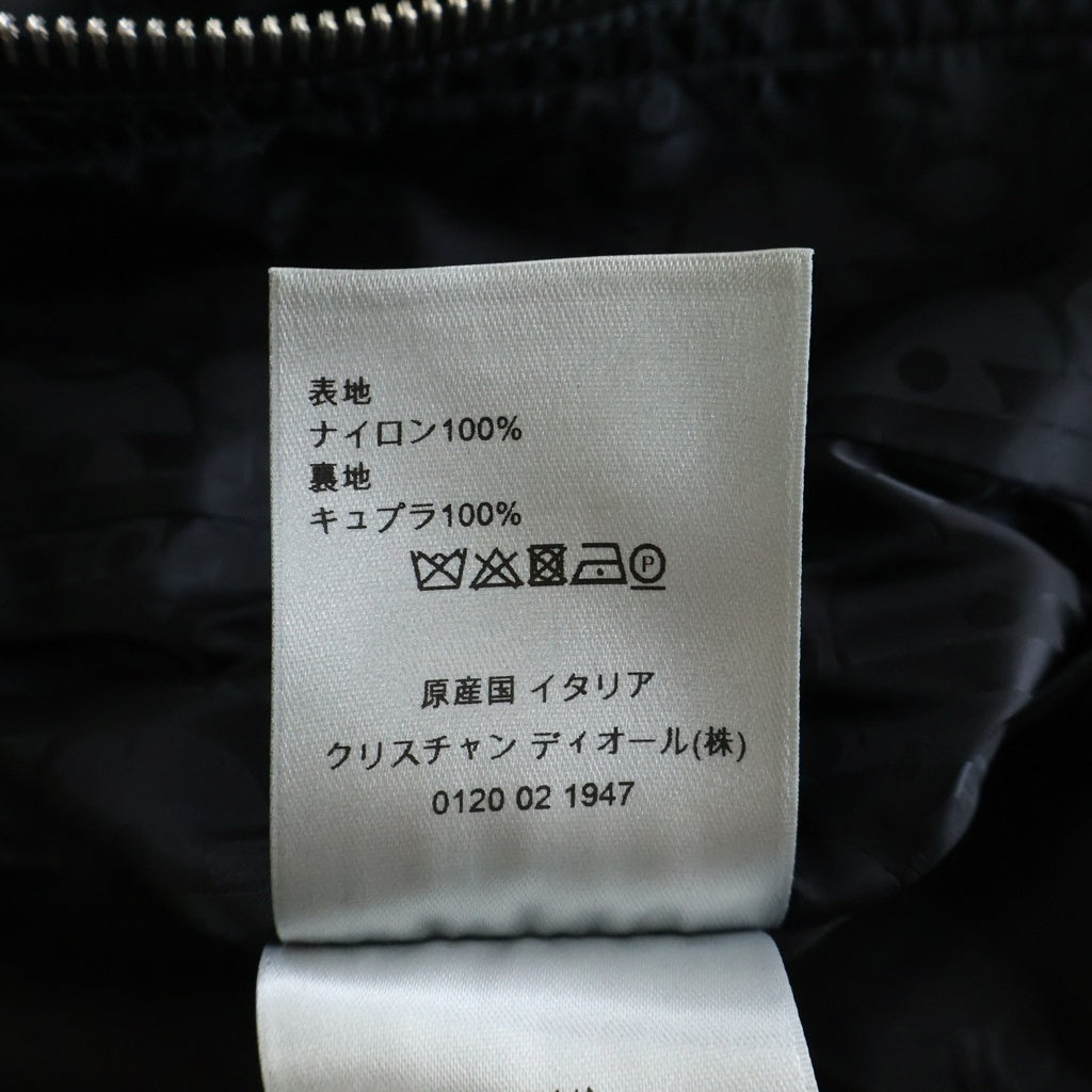 DIOR(ディオール) 19AW オブリーク総柄 ナイロン ジップアップジャケット MA1ブルゾン ブラック 933C410C4462