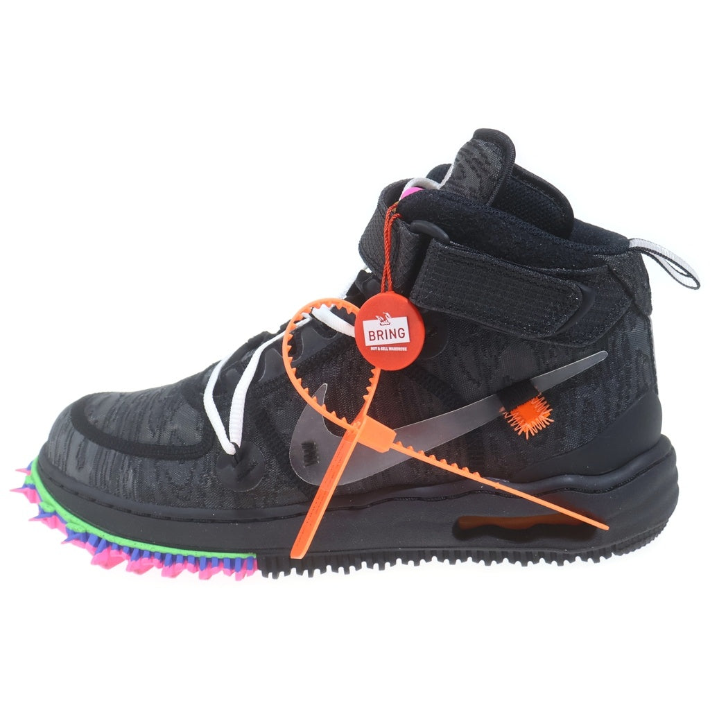 NIKE(ナイキ) ×OFFWHITE AIR FORCE1 MID SP ローカットスニーカー シューズ ブラック US9/27cm