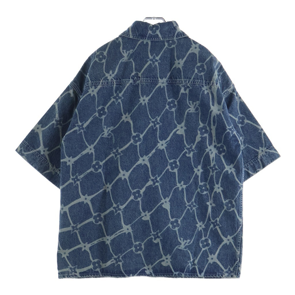 LOUIS VUITTON(ルイヴィトン) 24AW モノグラム プリント ショートスリーブデニムシャツ インディゴ RM242MM KOE HRS24W