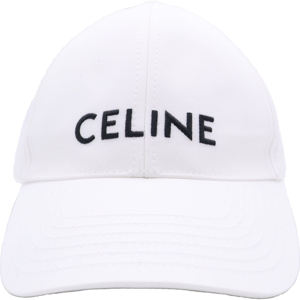 CELINE(セリーヌ) コットンギャバジン ベースボールキャップ ホワイト 2AUS9969.01BC