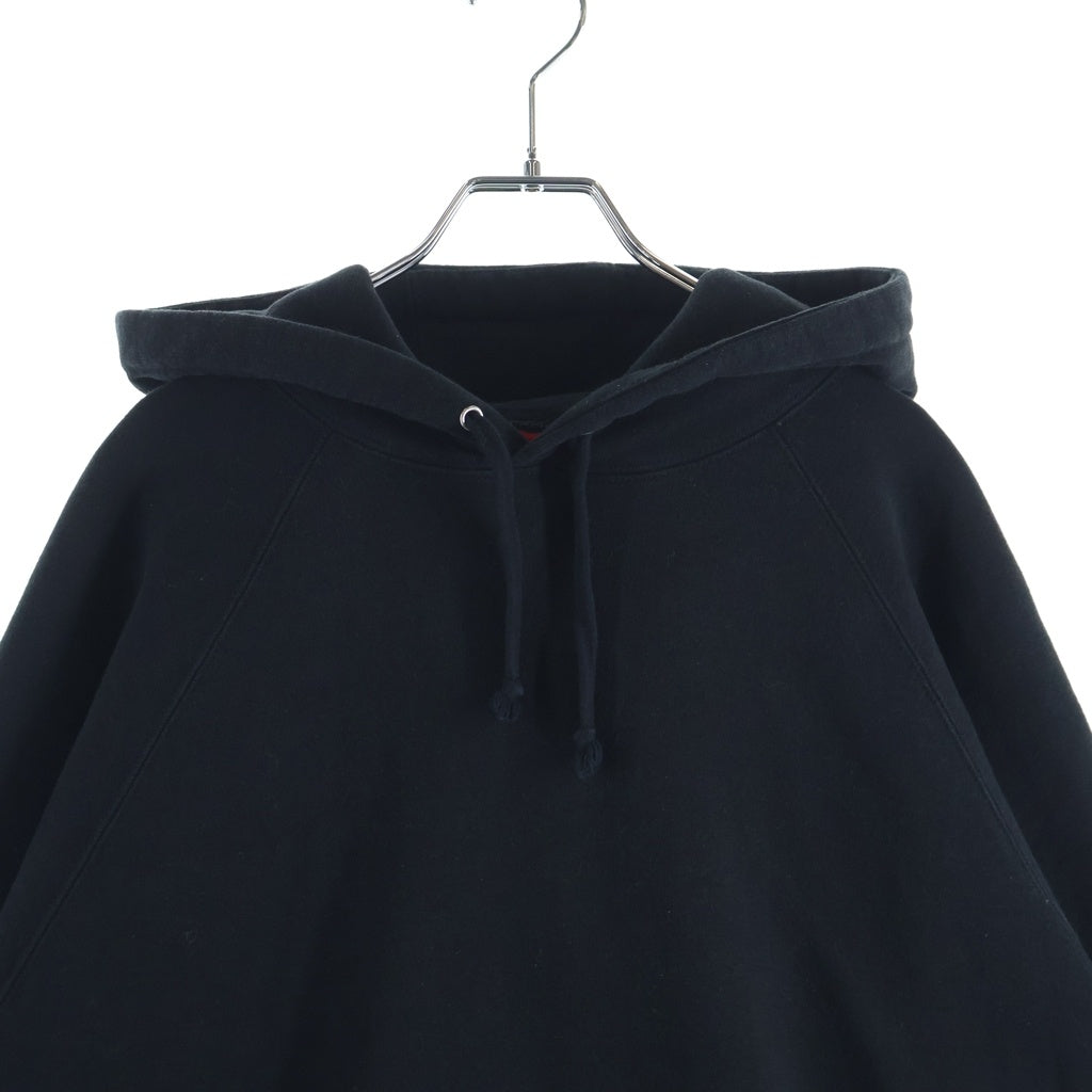 SUPREME(シュプリーム) 25SS Paneled Hooded Sweatshirt エンブロイダリー刺繍 プルオーバースウェットパーカー ブラック/ホワイト