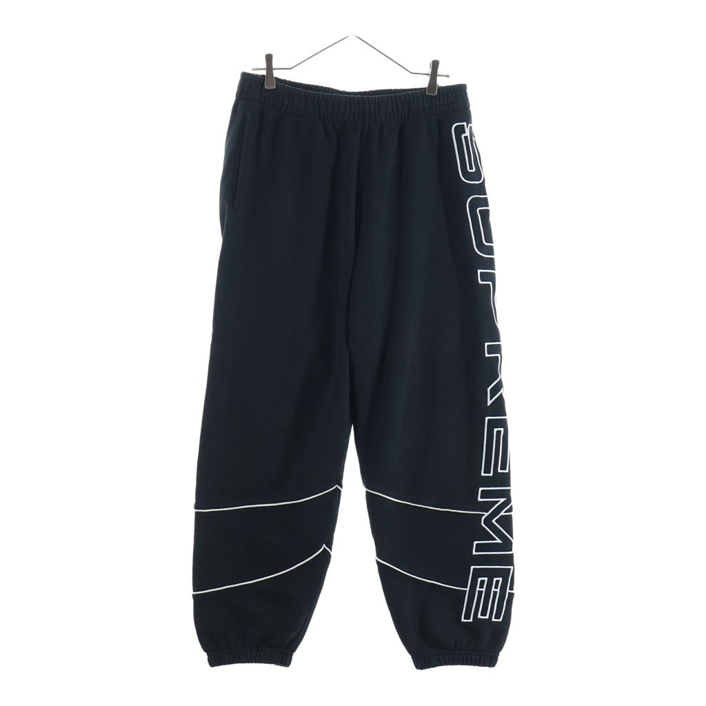 SUPREME(シュプリーム) 25SS Paneled Sweatpants エンブロイダリー刺繍 スウェットパンツ ブラック/ホワイト