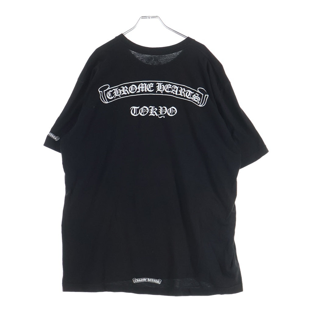 CHROME HEARTS(クロムハーツ) TOKYO SCROLL SS T-SHIRT 東京限定 バックスクロールラベル クルーネック半袖カットソーTシャツ ブラック