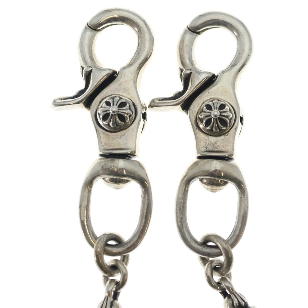 CHROME HEARTS(クロムハーツ) BARREL LONG-T/2クリップロングバレルリンク クロスボール ウォレットチェーン シルバー