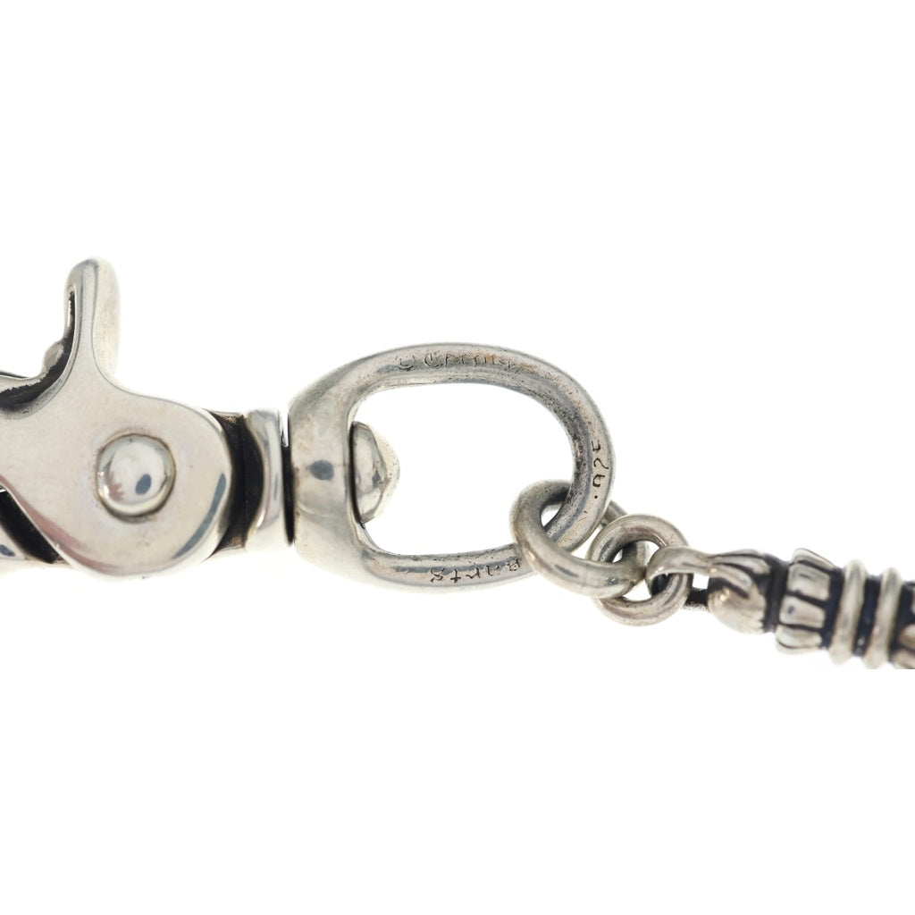 CHROME HEARTS(クロムハーツ) BARREL LONG-T/2クリップロングバレルリンク クロスボール ウォレットチェーン シルバー