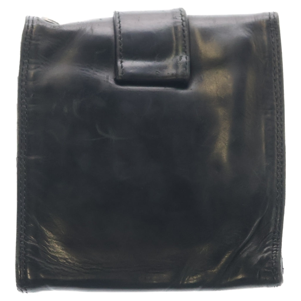 CHROME HEARTS(クロムハーツ) 3FOLD LARGE 3フォールド ケルティックボタン ダガージップ レザーラージウォレット ブラック