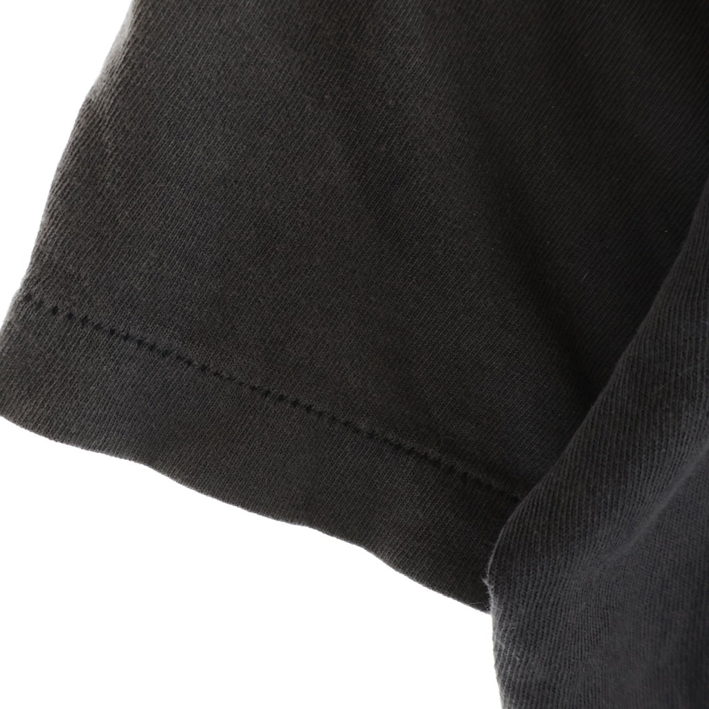 SAINT MICHAEL(セントマイケル) 25AW BIG MESS フロントバタフライプリント クルーネック半袖カットソーTシャツ ブラック SM-HR1-0000-016