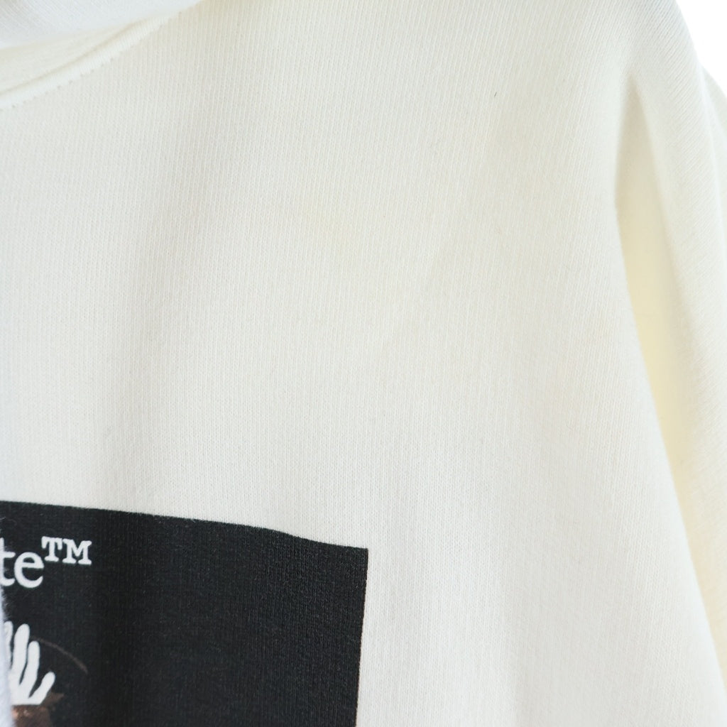 OFF-WHITE(オフホワイト) CARAVAGGIO OVER HOODIE フロントカラヴァッジオプリント プルオーバースウェットパーカー ホワイト OMBB037R21FLE002