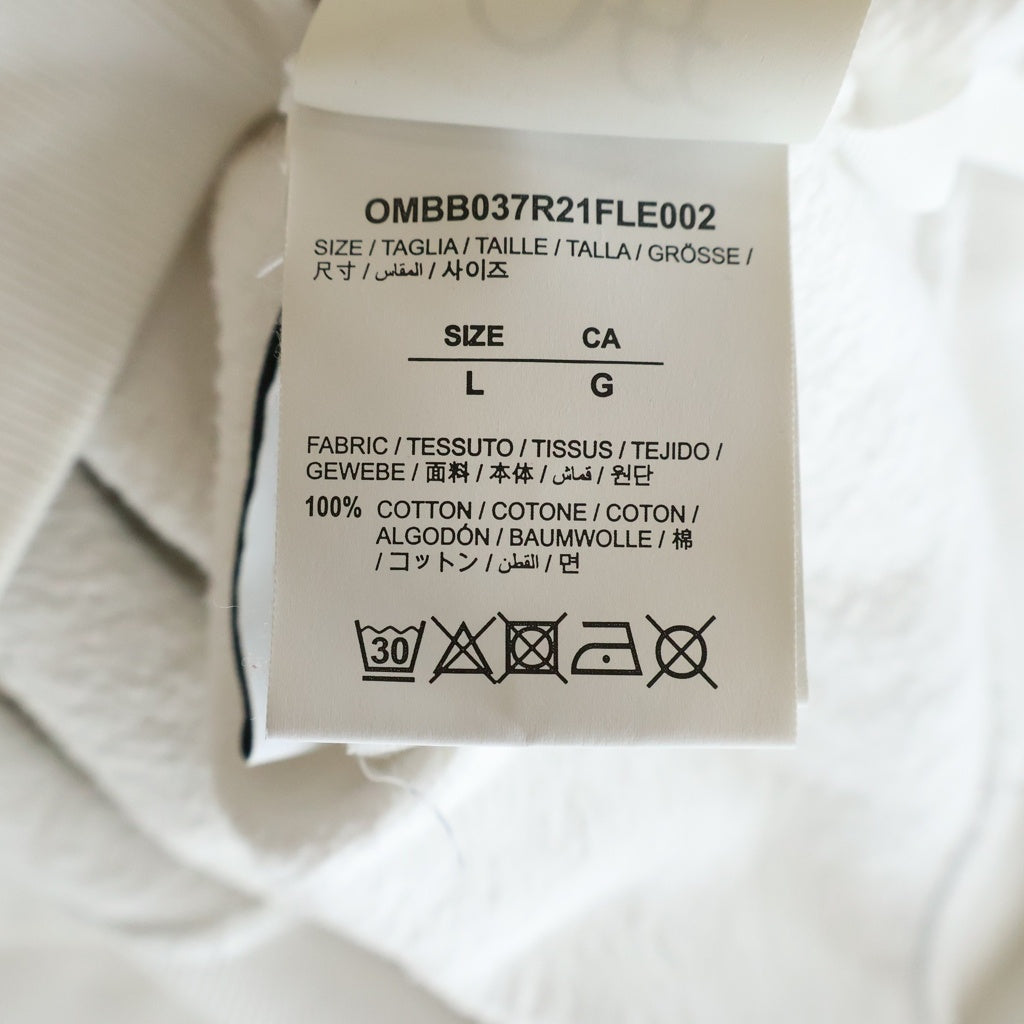 OFF-WHITE(オフホワイト) CARAVAGGIO OVER HOODIE フロントカラヴァッジオプリント プルオーバースウェットパーカー ホワイト OMBB037R21FLE002
