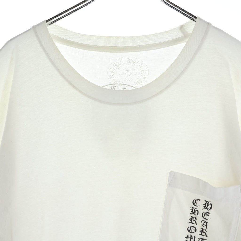CHROME HEARTS(クロムハーツ) CH LOGO L/S TEE CHロゴプリント バックホースシュープリント クルーネック長袖カットソーTシャツホワイト