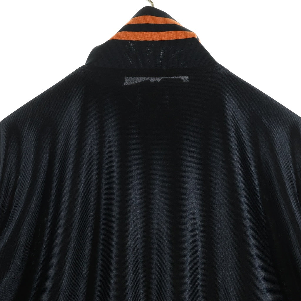 Needles(ニードルス) 26SS TRICOT SATEEN TRACK JACKET フロントロゴ刺繍 サテントラックジャケット ブラック/オレンジ SX217