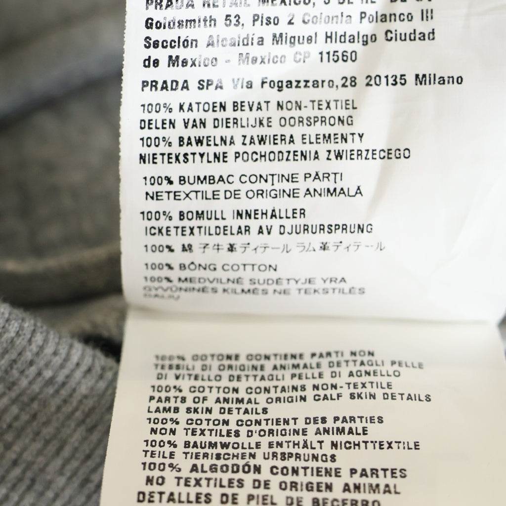 miumiu(ミュウミュウ) 24AW FRONT LOGO HEAVY SWEAT SHIRT BLOUSON JACKET フロントロゴ ジップアップ スウェットシャツグレー ML1060 S000 15EG