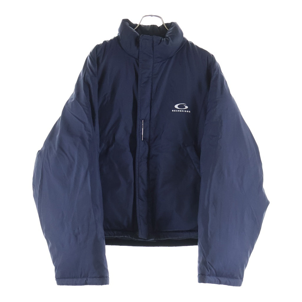BALENCIAGA(バレンシアガ) 24AW スポーツアイコンロゴ リバーシブル ダウンジャケット ブラック/ネイビー 808793 TR018