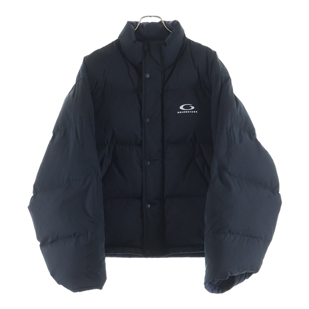 BALENCIAGA(バレンシアガ) 24AW スポーツアイコンロゴ リバーシブル ダウンジャケット ブラック/ネイビー 808793 TR018