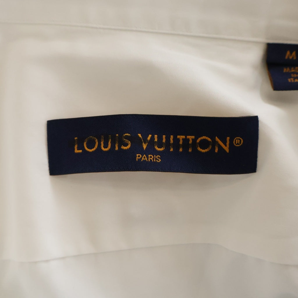 LOUIS VUITTON(ルイヴィトン) ボタンアップ 襟付きコットン長袖シャツ ホワイト RM241Q OUQ HJS40W