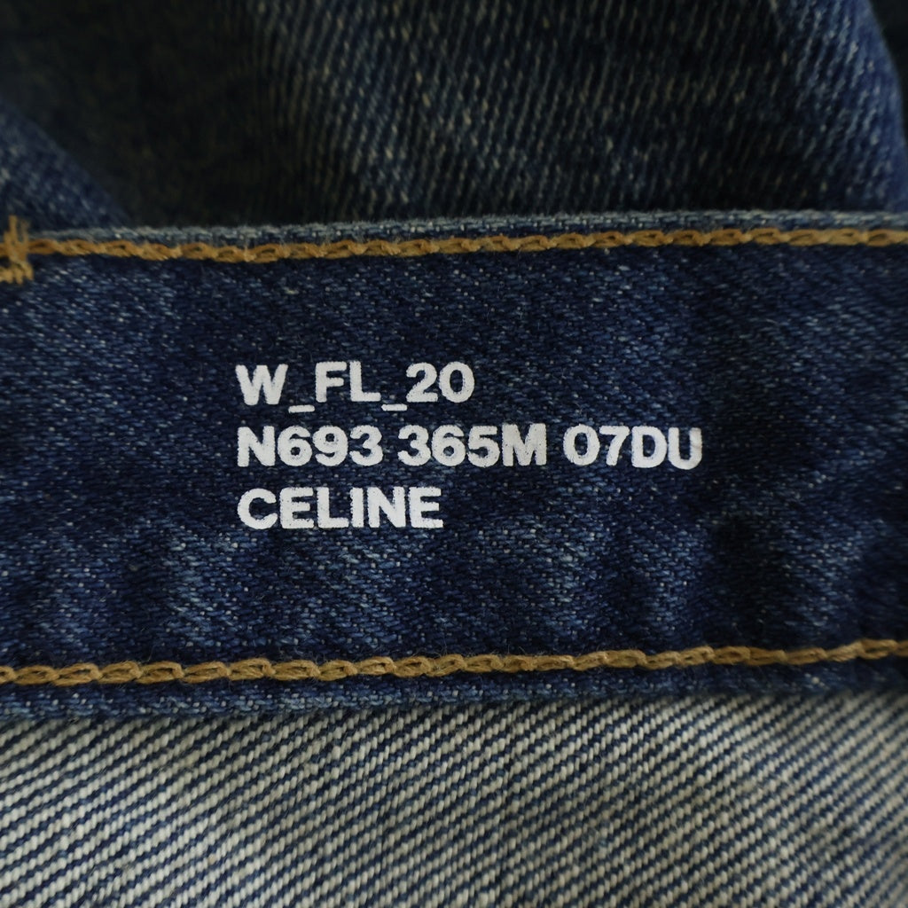 CELINE(セリーヌ) ミドルライズ ジップフライ フレアデニムパンツ インディゴ レディース N693 365M 07DU