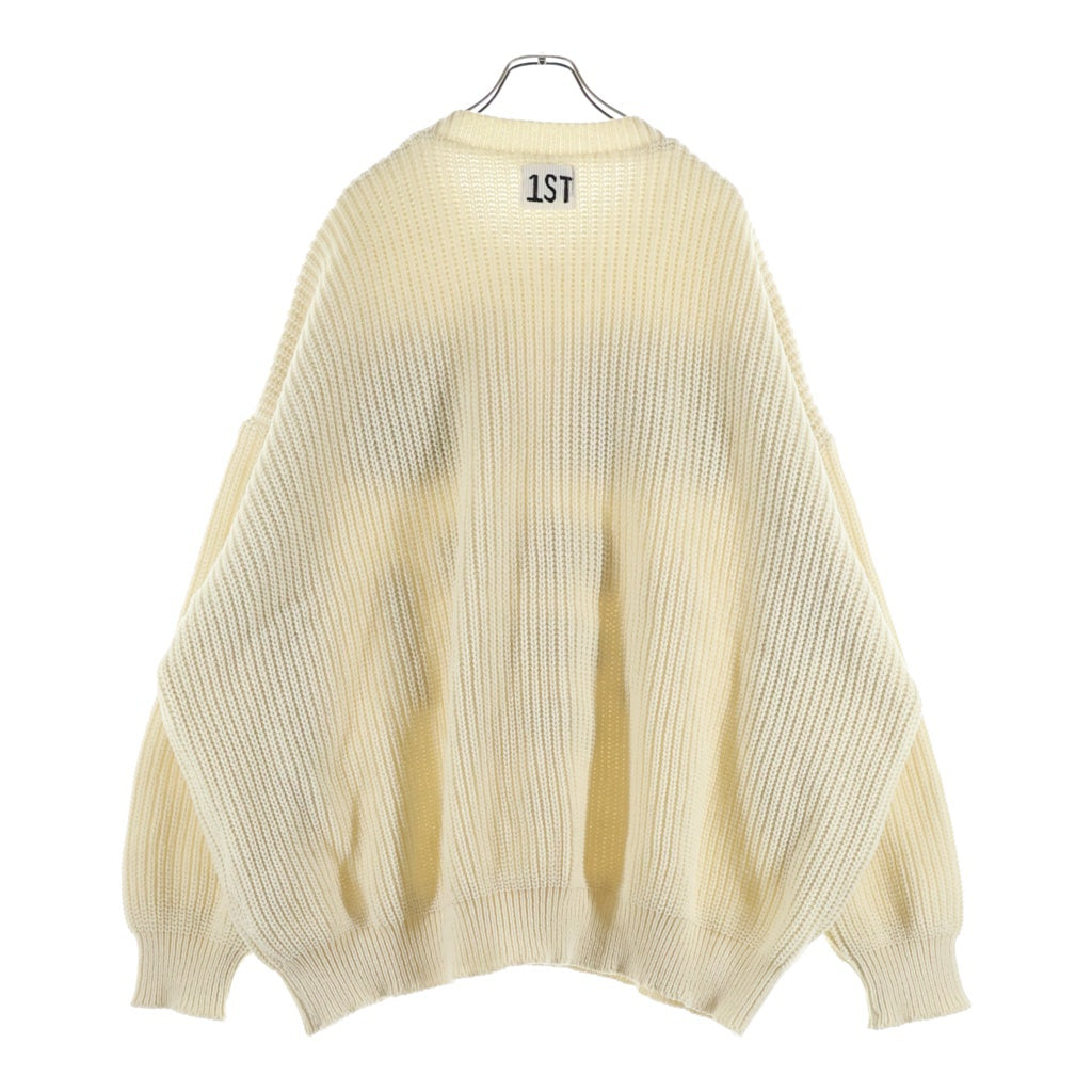 NO BRAND(ノーブランド) KANTA BY KANTA INOUE(カンタバイカンタイノウエ) 25AW MUSCLE KNIT SWEATER マッスル オーバーサイズ ウールニットセーター ベージュ KT2514