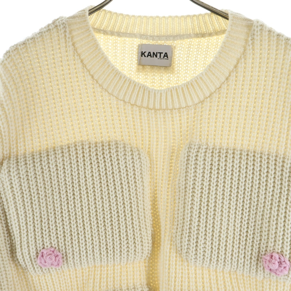 NO BRAND(ノーブランド) KANTA BY KANTA INOUE(カンタバイカンタイノウエ) 25AW MUSCLE KNIT SWEATER マッスル オーバーサイズ ウールニットセーター ベージュ KT2514