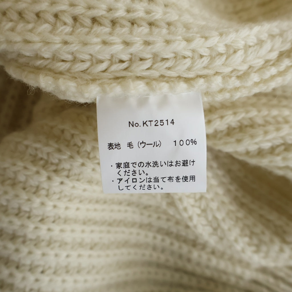 NO BRAND(ノーブランド) KANTA BY KANTA INOUE(カンタバイカンタイノウエ) 25AW MUSCLE KNIT SWEATER マッスル オーバーサイズ ウールニットセーター ベージュ KT2514