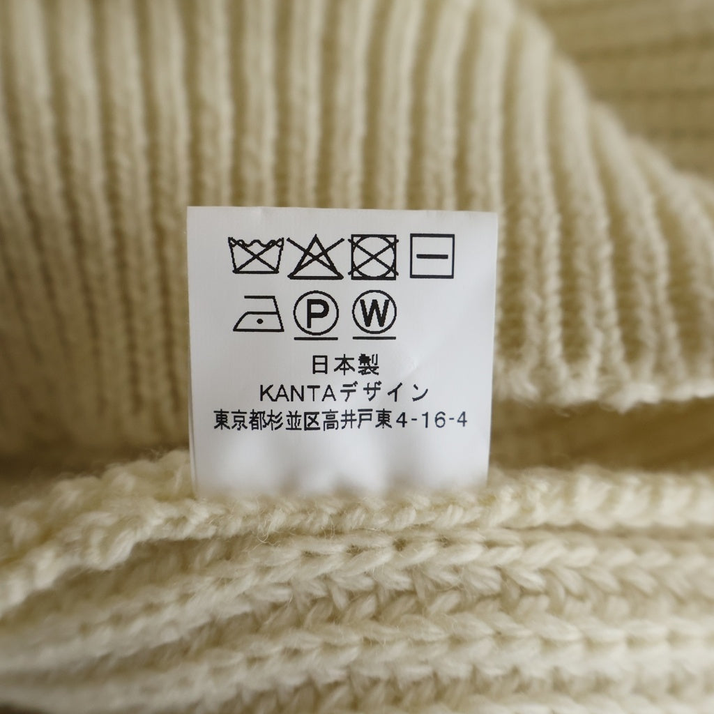 NO BRAND(ノーブランド) KANTA BY KANTA INOUE(カンタバイカンタイノウエ) 25AW MUSCLE KNIT SWEATER マッスル オーバーサイズ ウールニットセーター ベージュ KT2514