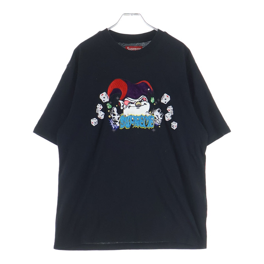 SUPREME(シュプリーム) 25AW AOI Jester S/S top フロントデザイン クルーネック半袖カットソーTシャツ ブラック