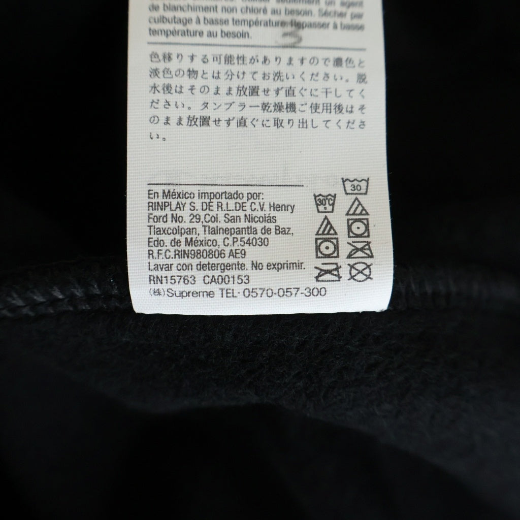 SUPREME(シュプリーム) 18AW ×Champion Label Hooded Sweatshirt チャンピオン ラベルフーディー スウェットシャツ プルオーバーパーカー ブラック