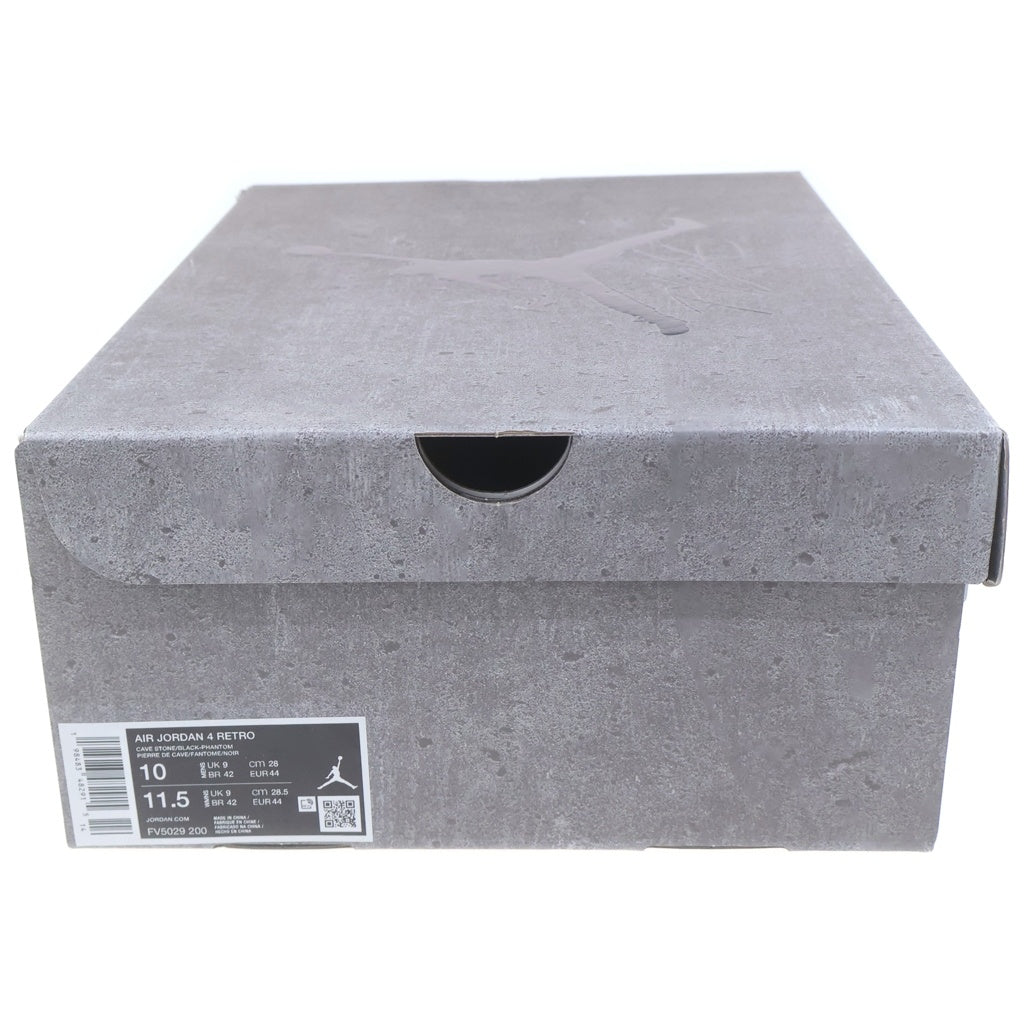 NIKE(ナイキ) AIR JORDAN4 RETRO CAVE STONE エアジョーダン4 レトロ ケーブストーン レザーハイカットスニーカー ブラウン FV5029-200 US10/28cm
