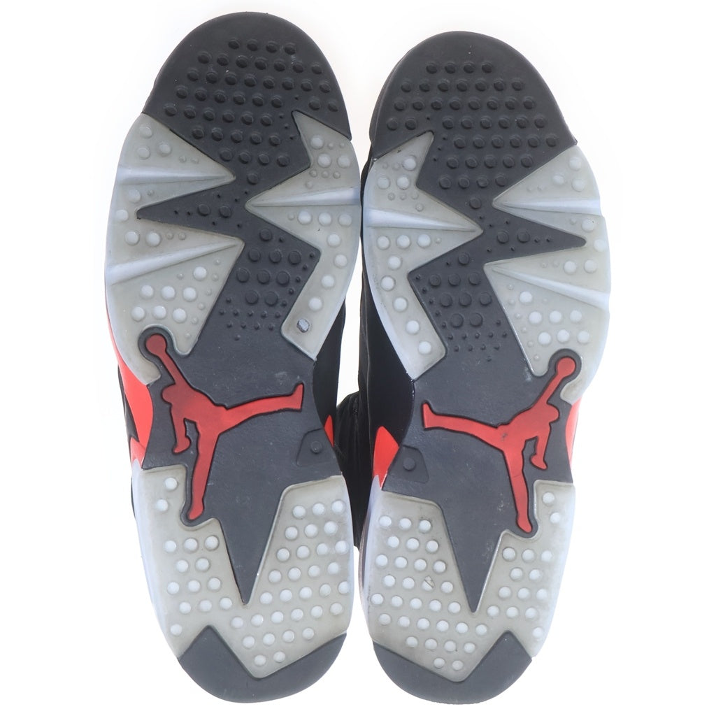 NIKE(ナイキ) AIR JORDAN 6 RETRO BLACK/LT CRIMSON エアジョーダン6 レトロ レザーハイカットスニーカー ブラック/レッド US10.5/28.5cm CT8529-001