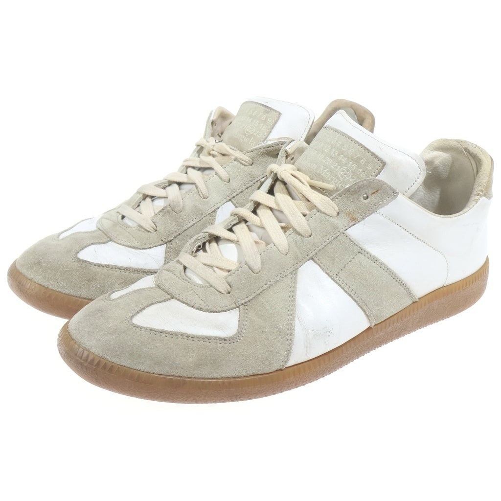 Maison Margiela(メゾンマルジェラ) REPRICA レプリカ ジャーマントレーナー レザーローカットスニーカー ホワイト