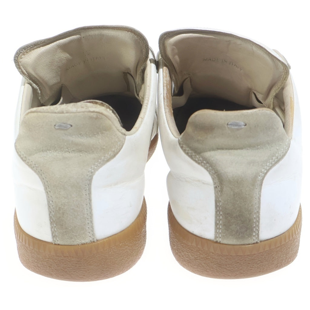 Maison Margiela(メゾンマルジェラ) REPRICA レプリカ ジャーマントレーナー レザーローカットスニーカー ホワイト