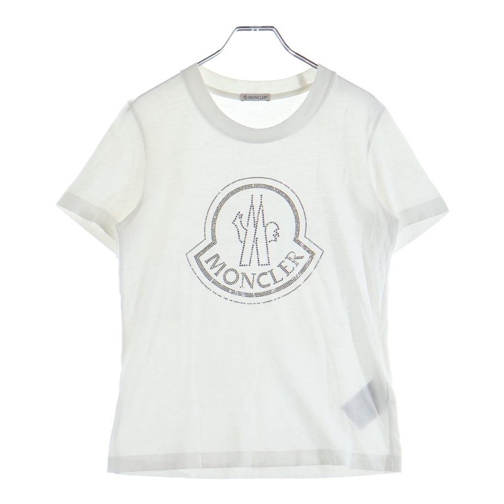 MONCLER(モンクレール) 22SS ライトストーンロゴ 半袖Tシャツ カットソー ホワイト レディース