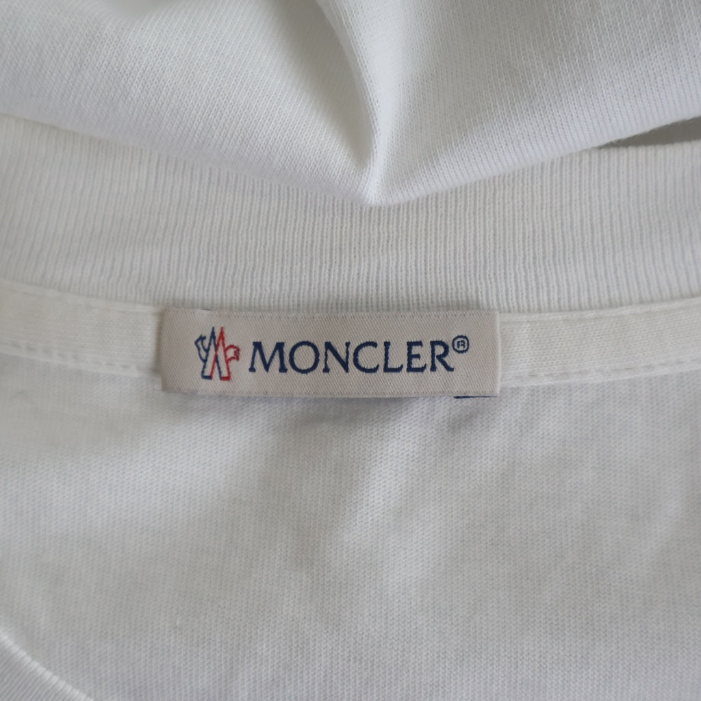 MONCLER(モンクレール) 22SS ライトストーンロゴ 半袖Tシャツ カットソー ホワイト レディース