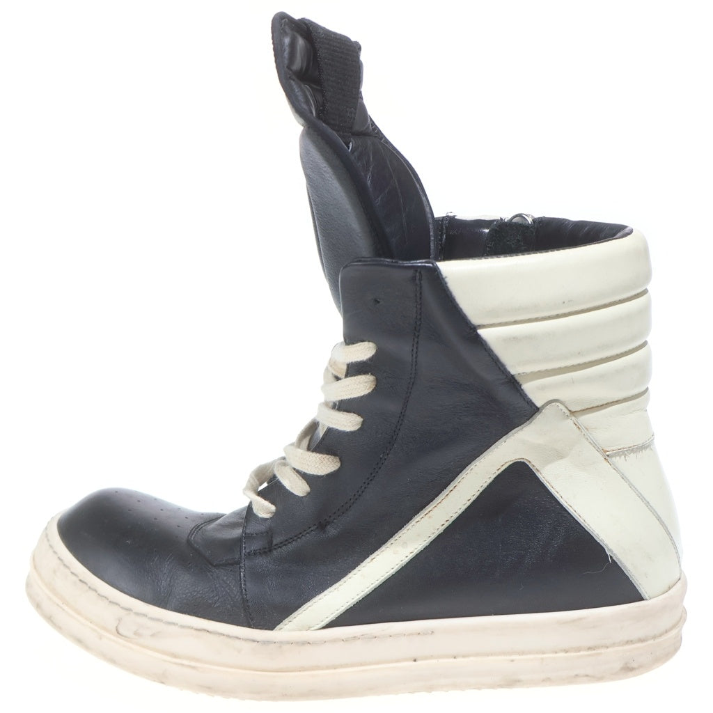 Rick Owens(リックオウエンス) Geobasket ジオバスケット スエードレザー ハイカットスニーカー レザーブーツ ブラック/ホワイト